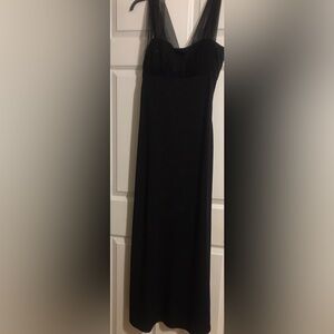 Black Formal Maxi Dress Size 12 Betsy & Adam by Linda Bernell